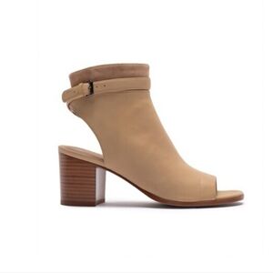 Vince Peep Toe Leather Sandal Booties